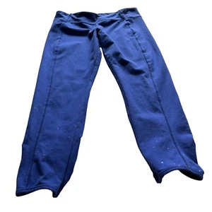 Alo Leggings Capri Yoga Workout Gym Athletic Pants Blue Women’s FLAW Size Small - Picture 1 of 10