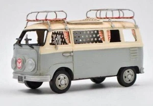 Circa 1966 Tin Model 1.18 Scale Camper Van,with Pen Holder Surf Board Figurin - Picture 1 of 2