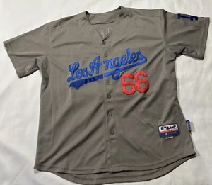 Majestic On field Authentic Los Angeles Dodgers Yasiel Puig jersey 52 2XL - Picture 1 of 9