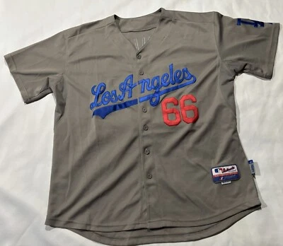 Majestic On field Authentic Los Angeles Dodgers Yasiel Puig jersey 52 2XL - Image 1 of 4