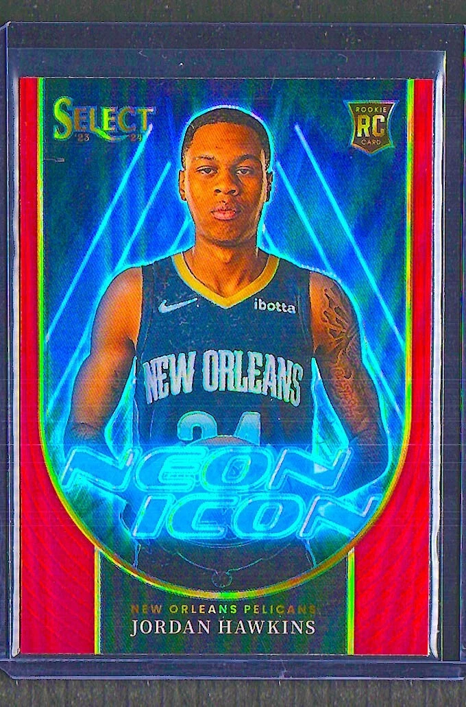 2023-24 Select Basketball Jordan Hawkins RC Neon Icon Red Prizm #25