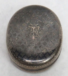 HERAUSRAGENDE RUSSISCHE 84 SILBER NIELLO EMAILLE VINAIGRETTE aus dem 19. Jahrhundert - Bild 1 von 10