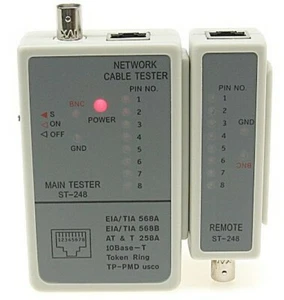 Testeur Pour Câbles De Réseau Téléphonique Et BNC CCTV RJ11 RJ45 - Afbeelding 1 van 1