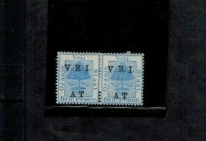 Orange Free State Telegraph 3d Ultramarine OVPT Pair SG T43 Variety MOG F/VF - Picture 1 of 1