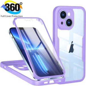 Double-Sided 360° Full Case For iPhone 16 15 14 Pro Max 13 12 ShockProof Cover - Picture 1 of 18