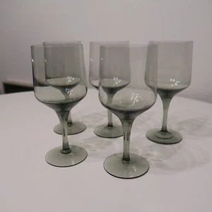 JUEGO DE 5 COPAS DE VINO CLARETE MID CENTURY ORREFORS RHAPSODY SMOKE PALMQVIST 7,5" - Imagen 1 de 7