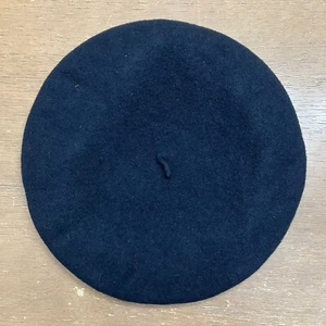 Vintage Codeba French Beret US Size 6.5 Black Pure Wool GUC READ - Picture 1 of 5