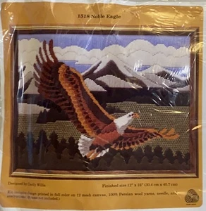 The Creative Circle Vintage Soaring Noble Eagle Crewel Embroidery Kit #1518 NEW - Picture 1 of 8