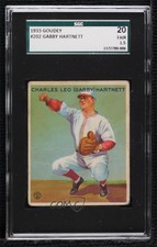 1933 Goudey Big League Chewing Gum R319 Gabby Hartnett #202 SGC 20 Rookie RC HOF