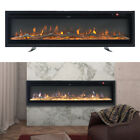 LED Fireplace Media Wall Fire Wall Mounted / Standing Electric Heater Home Decor