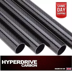 Carbon Fiber Tube Gloss Plain 3k 8mm to 50mm OD 1000mm Length UK Supplier! - Picture 1 of 7