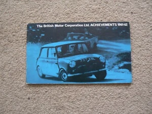 BMC Achievements 1961-62 Broschüre - Verlagsnr. 62119; Mini, Healey 3000, A.H.Sprite.. - Bild 1 von 6