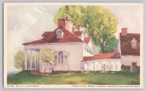 Postcard Mount Vernon Virginia VA North Wing Showing Palladian Window c1934 - Picture 1 of 2