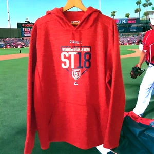 Sudadera con capucha Majestic 2018 para hombre XL McGee 51 St Louis Cardinals roja entrenamiento de primavera - Imagen 1 de 8