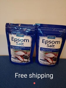 2 Pack (2 Ib) Magnesium Sulfate 100% U.S.P. Epsom Salt, 16 Oz Saline Laxative - Picture 1 of 3