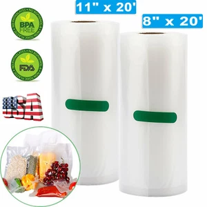Bolsas selladoras al vacío gigantes rollo 4 mil en relieve paquete de almacenamiento de ahorro de alimentos libre de BPA - Imagen 1 de 31