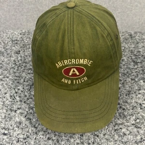 Vintage Abercrombie Fitch Hat Green Baseball Strap Back 90s Logo - Picture 1 of 8