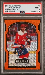 2020 Upper Deck Allure 28 Alex Ovechkin Orange Slice PSA 9 Refractor Alexander - Picture 1 of 2