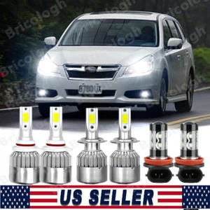For Subaru Legacy 2010 2011 2012 2013-2014 LED Headlight + Fog Light Bulbs 6000K - Bild 1 von 12