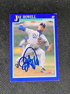 Carta Auto firmata Jay Howell Los Angeles Dodgers 1991 Score #29 ~ Certificato di autenticità - Foto 1 di 3