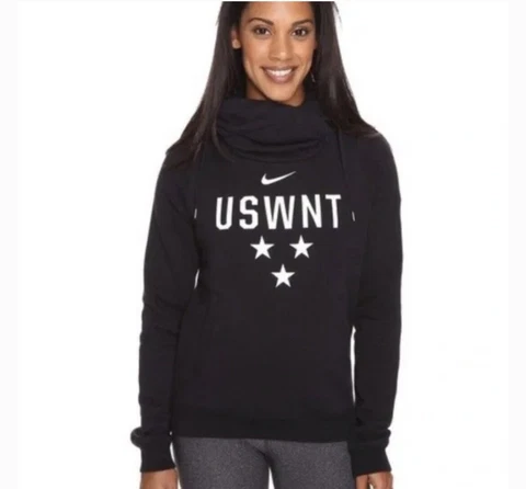USWNT Nike Funnel Neck Hoodie Sweatshirt USA Soccer Womens National Team Black M Cover