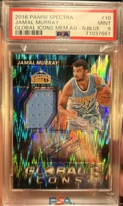 2016-17 Spectra Neon Blue Prizm Global Icons Jamal Murray RPA /99 PSA 9 Nuggets - Picture 1 of 1