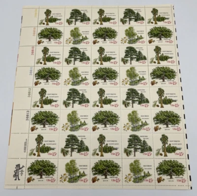Scott #1764 - 67 American Trees 15 Cent Full Mint Sheet of 40 MNH OG - Image 1 of 4