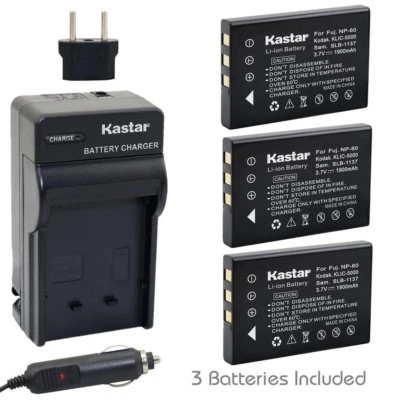 Batería FNP60 o cargador regular para CASIO QV-R3 QV-R4, ROLLEI Prego dp5330 Foto 1 de 4