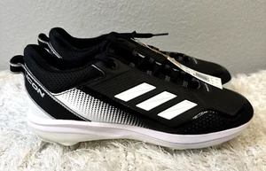 Botines de béisbol Adidas Icon 7 talla 9 negros/blancos FZ1558 clavos de metal nuevos sin caja - Imagen 1 de 7