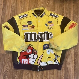 Vintage M&M's Elliot Sadler Jacket Men 3XL Yellow JH Design Nascar 2005 - Picture 1 of 5