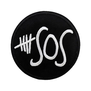 Five Seconds of Summer Patch, Embroidered Iron On Patch, 5 SOS Logo Patch - Picture 1 of 1