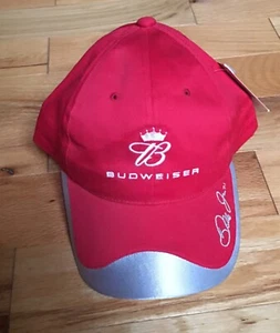 Budweiser Dale Earnhardt Jr Winners Circle Adjustable Hat Red Baseball Cap - Picture 1 of 10