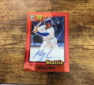 2022 Panini Donruss Optic Retro 1981 Signatures Red Prizm 12/15 Kyle Lewis Auto - Picture 1 of 3
