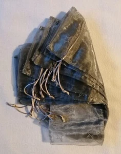 10x Organzabeutel *Schmuckbeutel *Sterne *Silbergrau *Weihnachten *Groß - Bild 1 von 4
