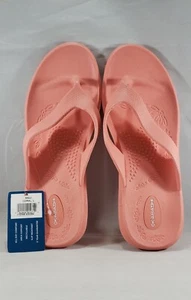 OKABASHI WOMENS MAUI FLIP FLOP SIZE 9.5-10.5 CORAL ARCH SUPPORT NEW MADE IN USA - Picture 1 of 8