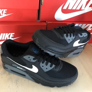 nike air max 90 black/white marina iron grey Size 8 New - Picture 1 of 5
