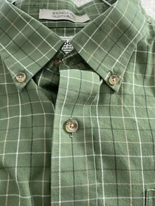 Men’s L.L. Bean XXL Short Sleeve Shirt Wrinkle Free Traditional Fit Plaid - Picture 1 of 12