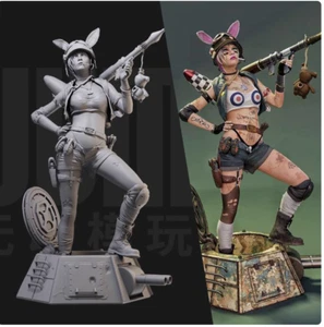 Fantasía niña soldado resina escala 1/24 sin pintar sin montar 5787 - Imagen 1 de 3