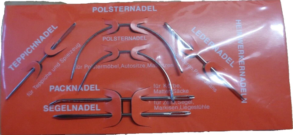 Heimwerkernadel Set 6 Nadeln Polster- Leder Pack Segel Teppichnadel - Bild 1 von 1