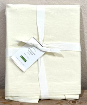 Falda Cama Pottery Barn PB Essentials Algodón Lino 14" Caída Doble Talla Marfil NUEVA Foto 1 de 2