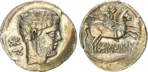 Keltiberer Iberokelten - BOLSKAN, Denar fast vz mit schöner Patina 97498 - Bild 1 von 1