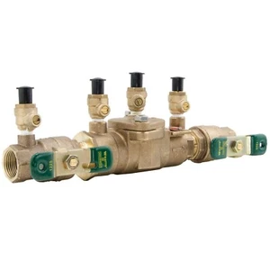 Watts 007M1 QT CT 2 Double Check Valve Backflow Preventer 2" Bronze Assembly NEW - Picture 1 of 10
