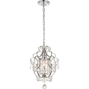Shabby and Chic Bedroom Bathroom Kitchen Closet Crystal Chandelier Pendant Light - Picture 1 of 10