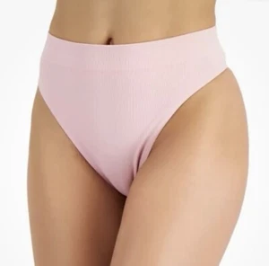 Neu mit Etikett Jenni Damen nahtlos gerippt hochgeschnittener Tanga Unterwäsche Porzellan pink - Bild 1 von 7