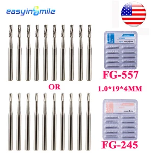 Dental surgical Tungsten Carbide Burs FG-245/557 Friction Grip High speed Drills - Picture 1 of 16