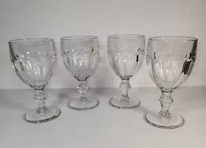 Set 4 Libbey Gibraltar DURATUFF Crystal Clear Icetea Wine Glasses Vintage 6 3/4" - Picture 1 of 9