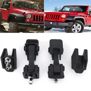 2pcs Front Locking Latch Catch Hood Hood Kit Lock for Jeep JK Wrangler 2007-2018 - Foto 1 di 10