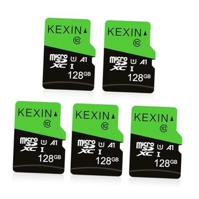  Micro SD Card 5 Pack with SD Adapter microSDXC Memory Card UHS-I 128GB 5 pack - Image 1 of 4