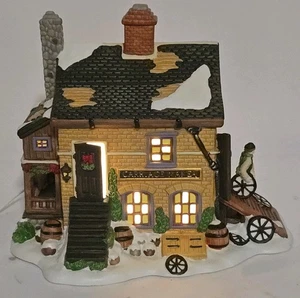 Carole Towne 2002 Kutschenmacher beleuchtetes Weihnachtsdorf Haus Gebäude Deko. - Bild 1 von 16