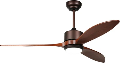 Ventilatore Da Soffitto Esterno in Legno Massello Da 132 Cm Con Motore DC, Set D - Immagine 1 di 4